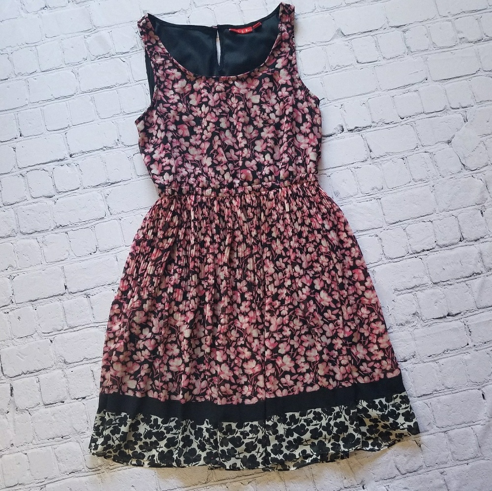 ELLE Floral Summer Tank Dress Sz Small